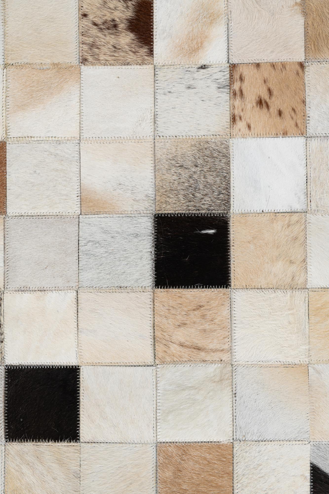 8' 1 x 10' Cowhide Leather Rug