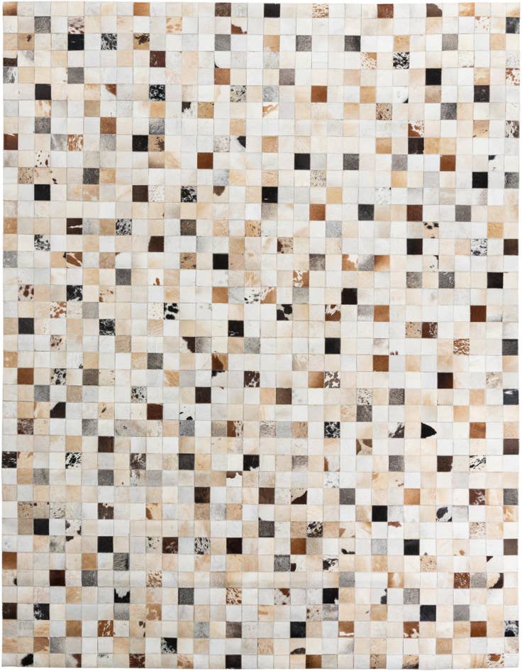 Detail image of 8' 1 x 10' Cowhide Leather Rug
