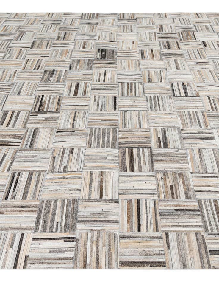 Detail image of 7' 10 x 9' 8 Cowhide Leather Rug