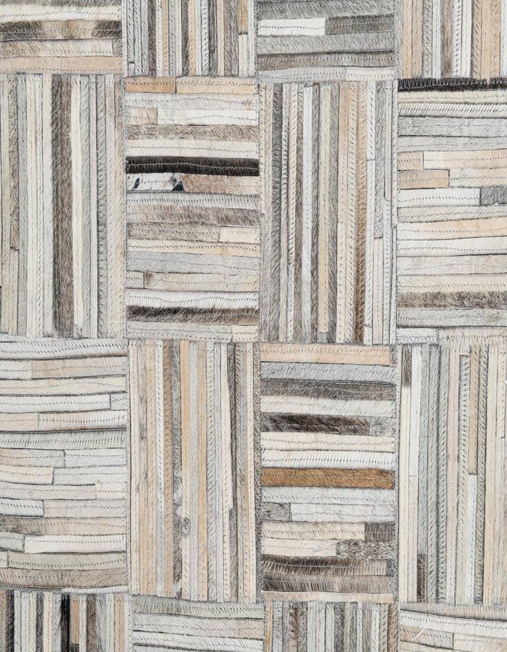 Detail image of 7' 10 x 9' 8 Cowhide Leather Rug