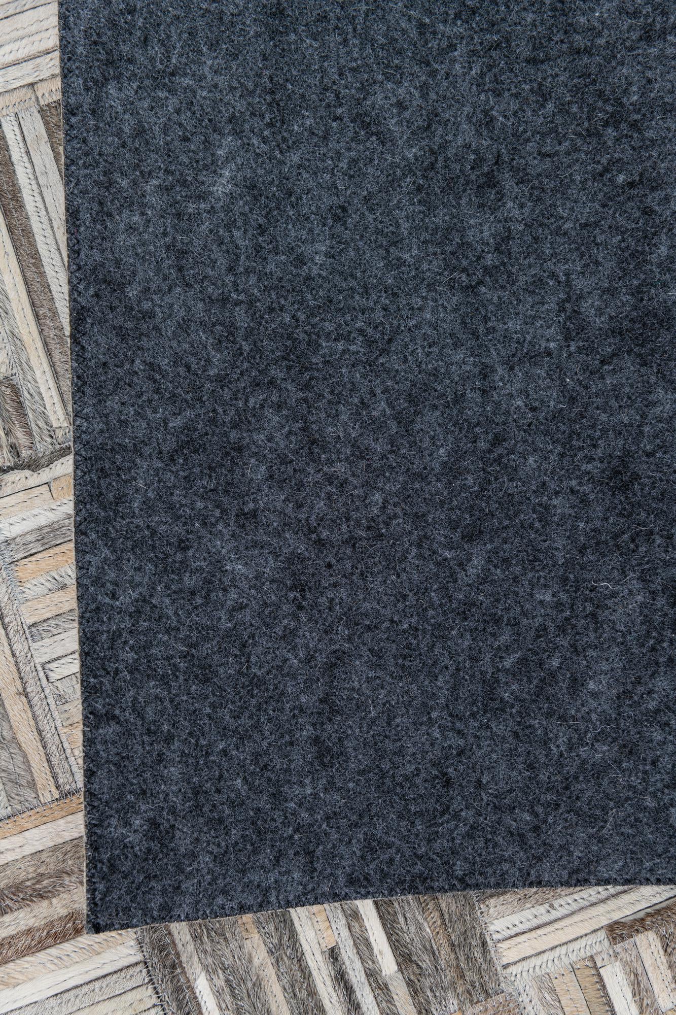 7' 10 x 9' 8 Cowhide Leather Rug
