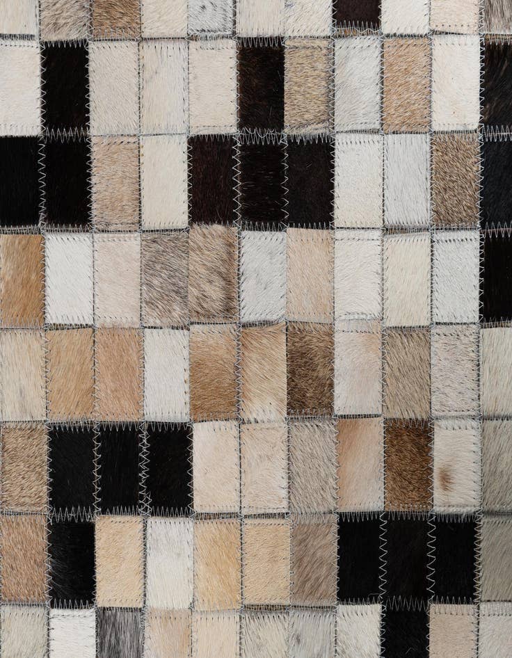 Detail image of 8' x 9' 9 Cowhide Leather Rug