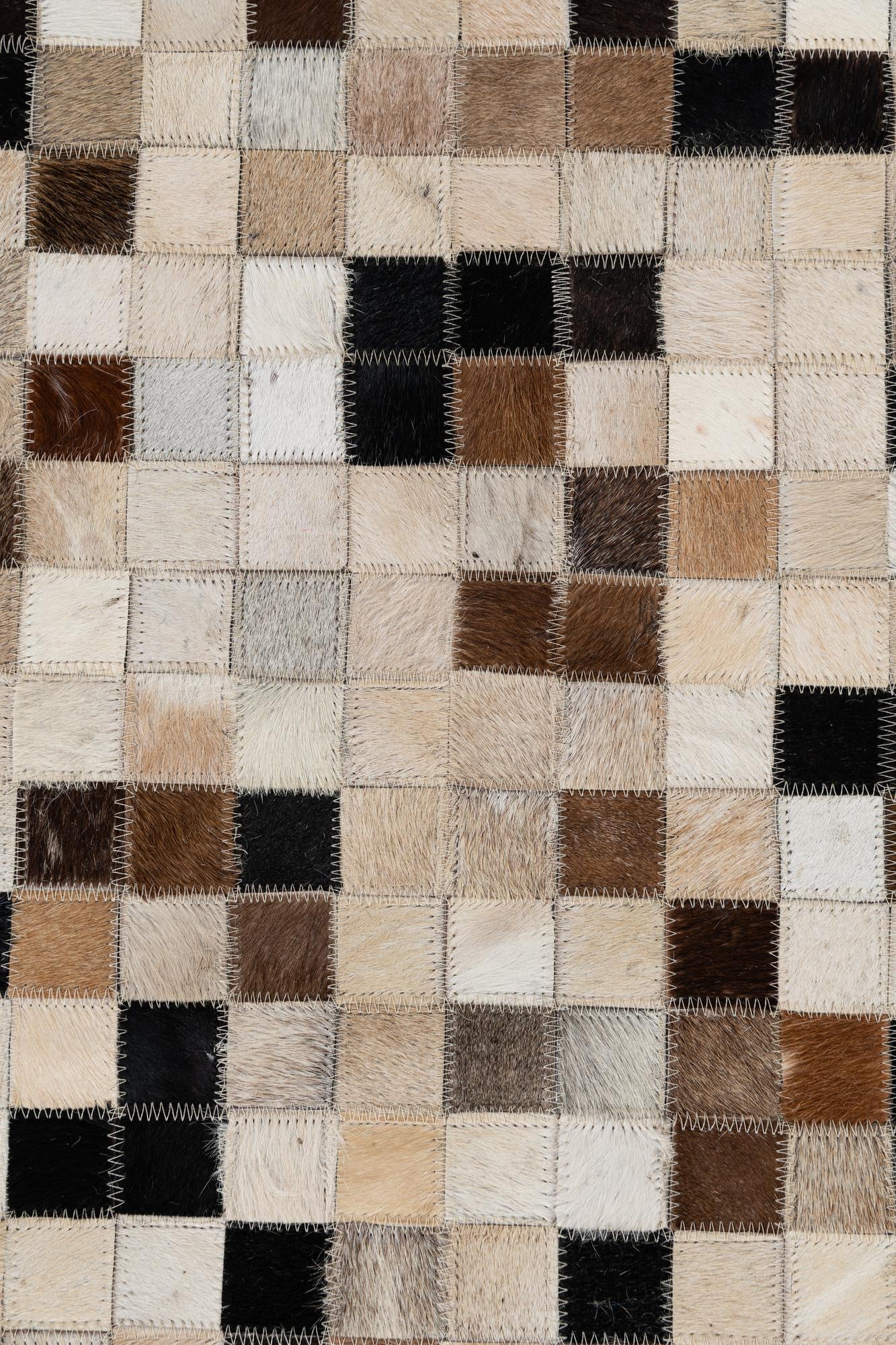 8' x 9' 10 Cowhide Leather Rug