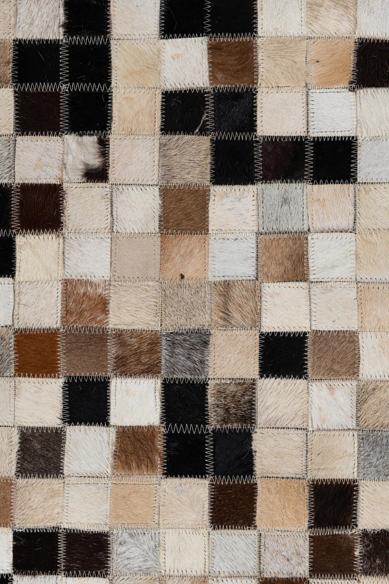 8' x 9' 10 Cowhide Leather Rug