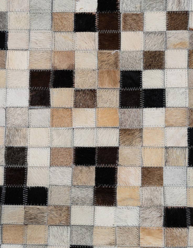 Detail image of 8' 2 x 10' Cowhide Leather Rug
