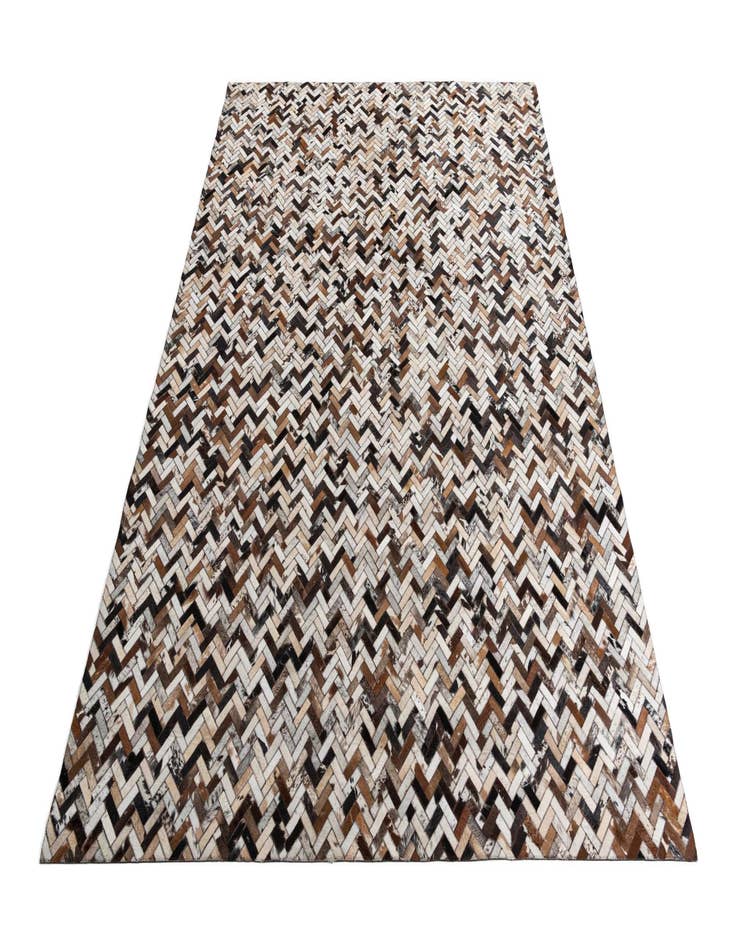 Detail image of 8' 1 x 9' 10 Cowhide Leather Rug