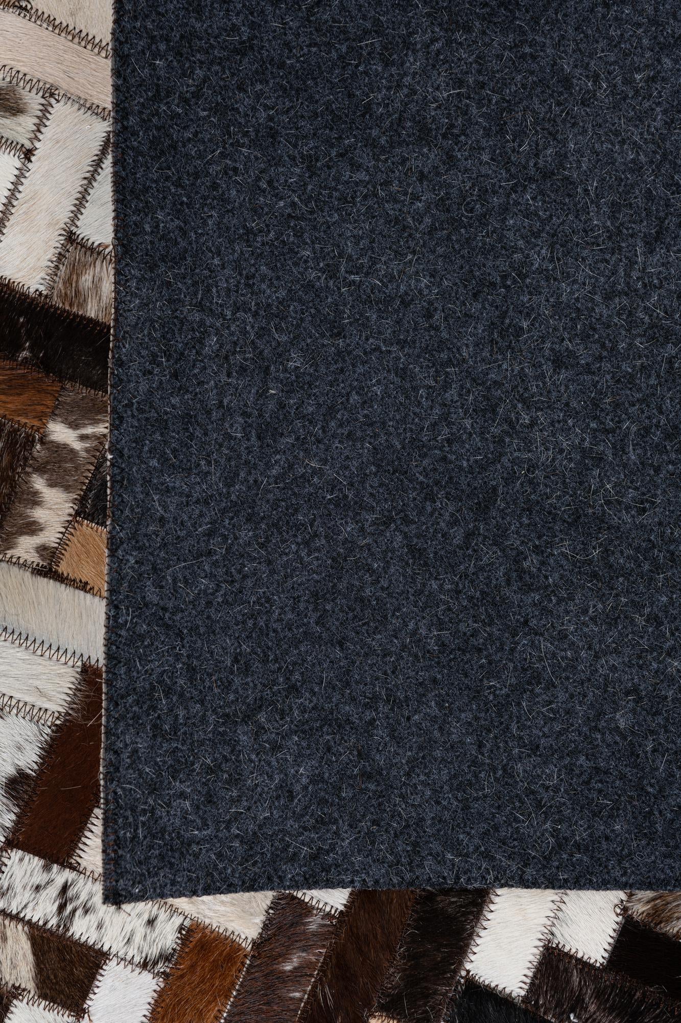 8' 1 x 9' 10 Cowhide Leather Rug