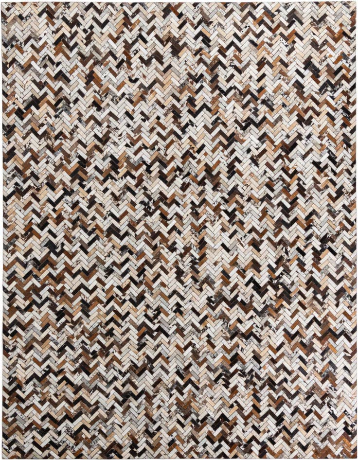 Detail image of 8' 1 x 9' 10 Cowhide Leather Rug