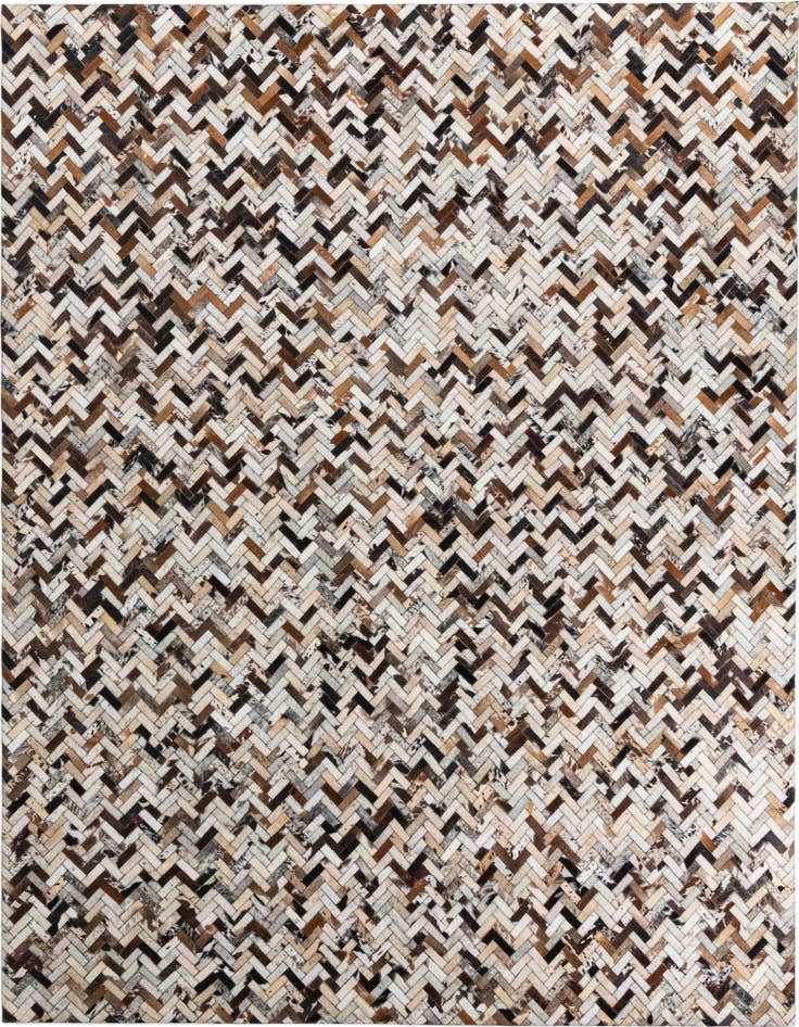 Detail image of 8' 2 x 9' 10 Cowhide Leather Rug
