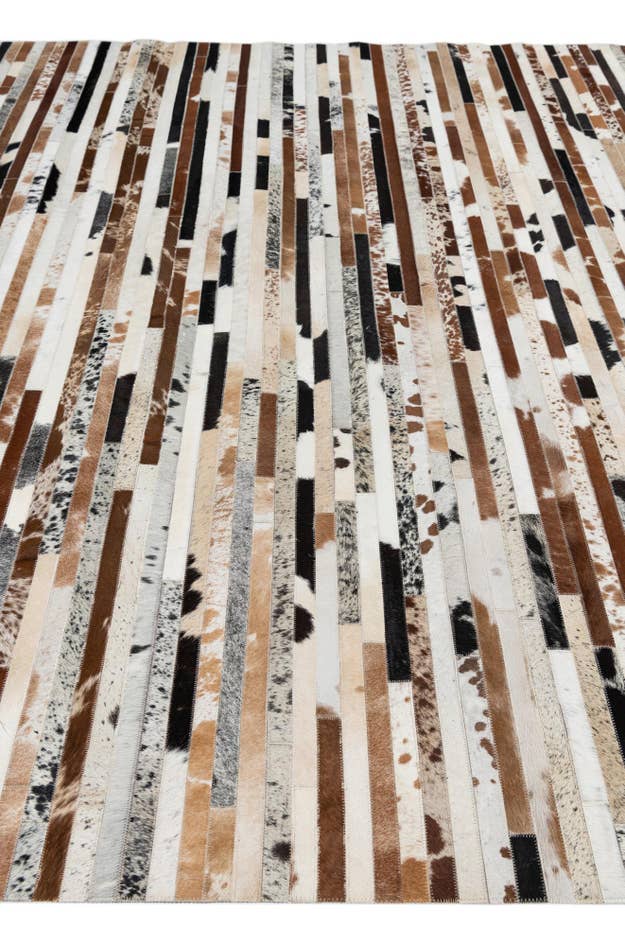 Detail image of 8' 1 x 10' Cowhide Leather Rug