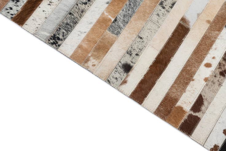 Detail image of 8' 1 x 10' Cowhide Leather Rug