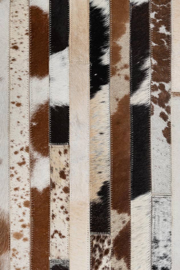 Detail image of 8' 1 x 10' Cowhide Leather Rug