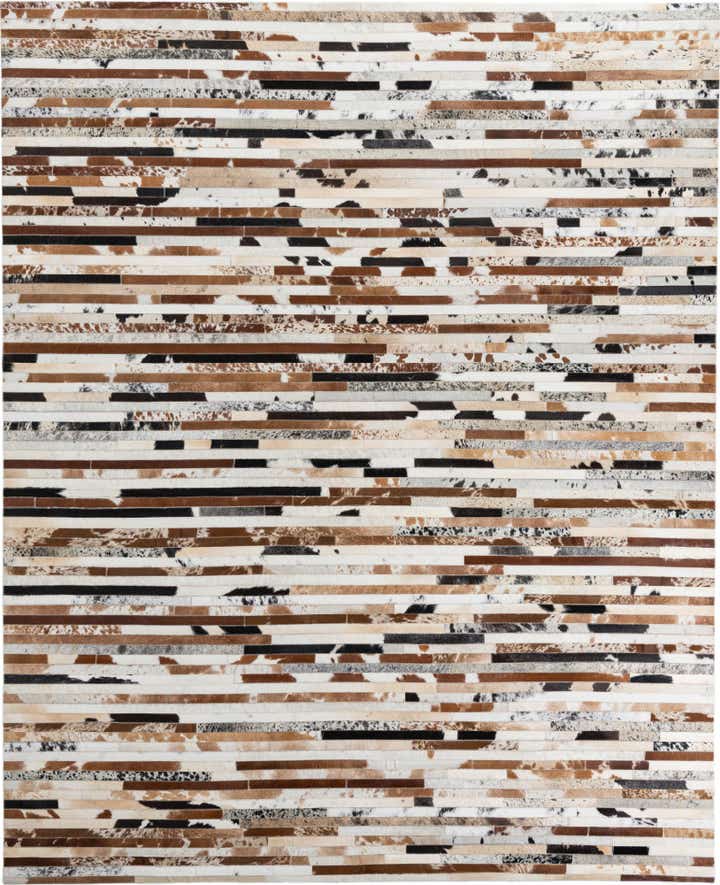 8' 1 x 10' Cowhide Leather Rug