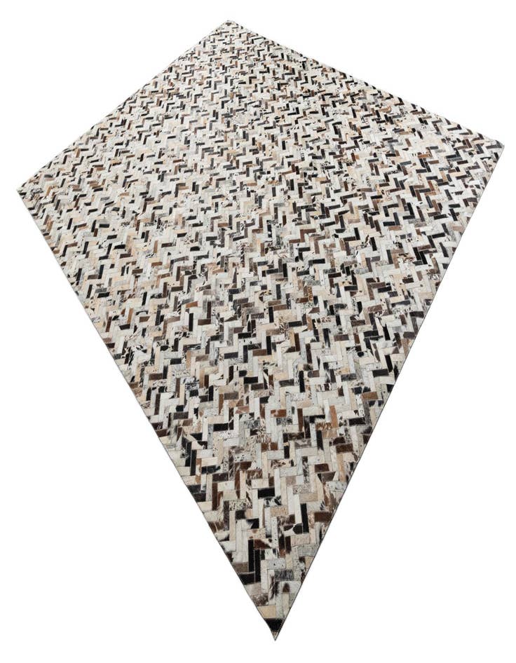 Detail image of 8' x 9' 10 Cowhide Leather Rug