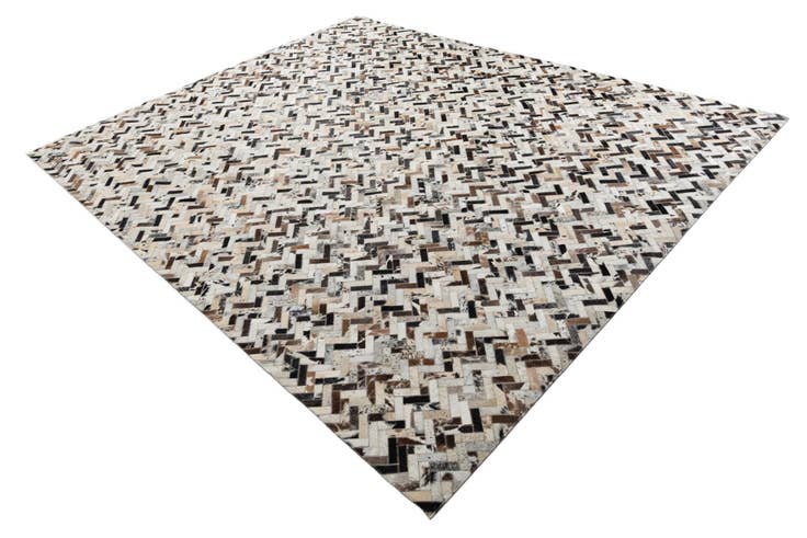 Detail image of 8' x 9' 10 Cowhide Leather Rug