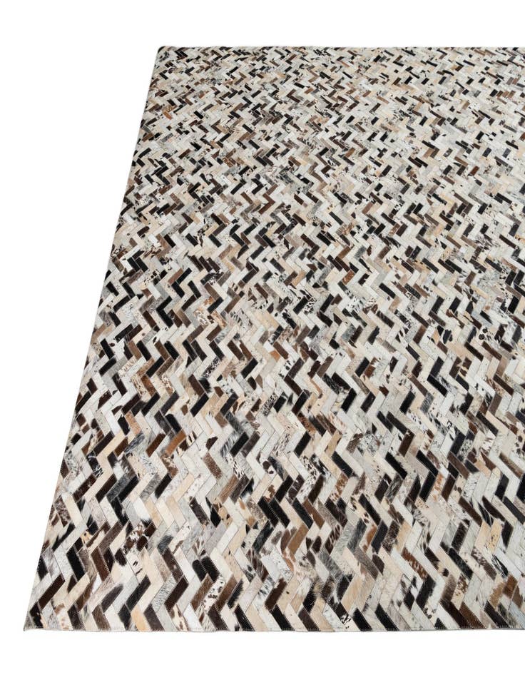 Detail image of 8' x 9' 10 Cowhide Leather Rug