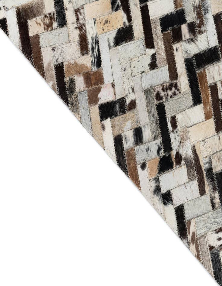Detail image of 8' x 9' 10 Cowhide Leather Rug