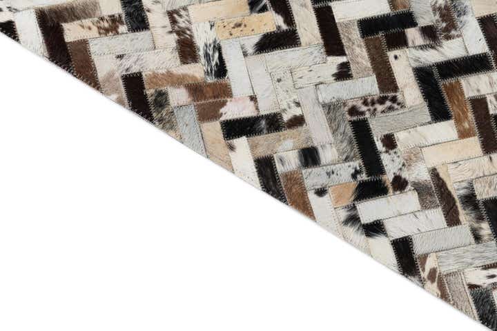 8' x 9' 10 Cowhide Leather Rug