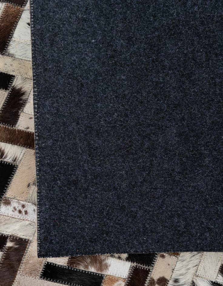 Detail image of 8' x 9' 10 Cowhide Leather Rug