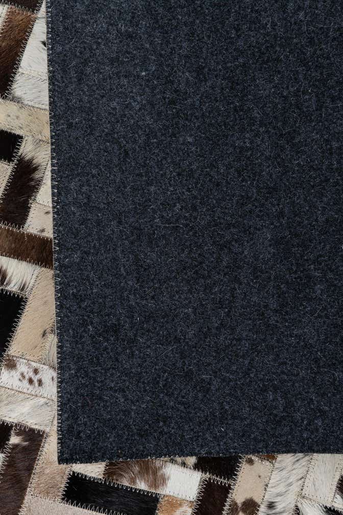 8' x 9' 10 Cowhide Leather Rug