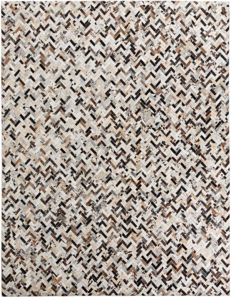 Detail image of 8' x 9' 10 Cowhide Leather Rug