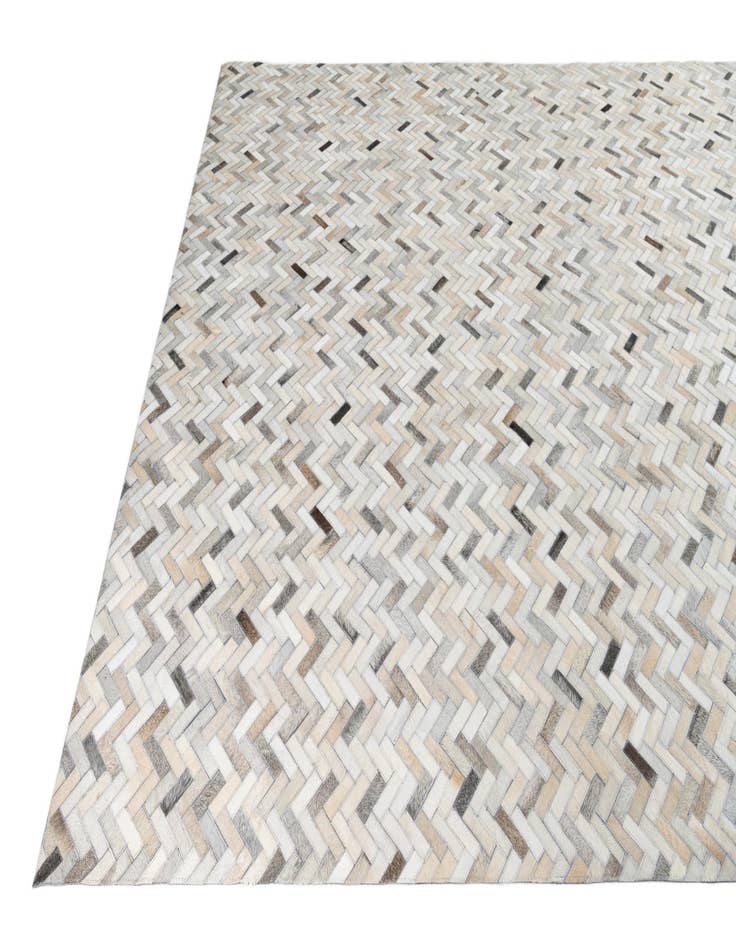 Detail image of 8' 1 x 9' 5 Cowhide Leather Rug