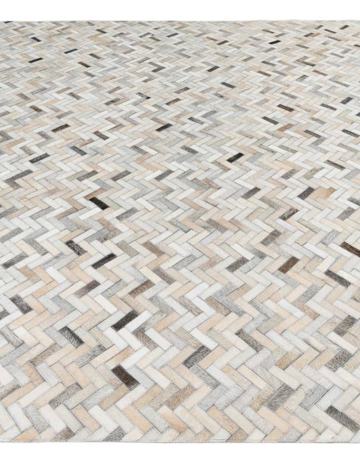 Detail image of 8' 1 x 9' 5 Cowhide Leather Rug