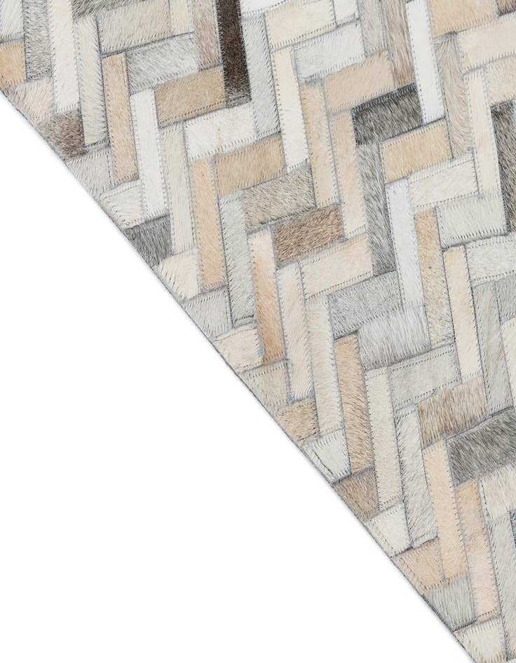 Detail image of 8' 1 x 9' 5 Cowhide Leather Rug