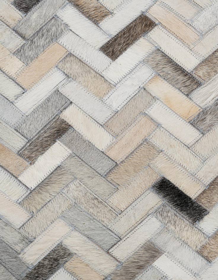 Detail image of 8' 1 x 9' 5 Cowhide Leather Rug