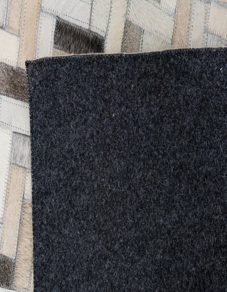 Detail image of 8' 1 x 9' 5 Cowhide Leather Rug