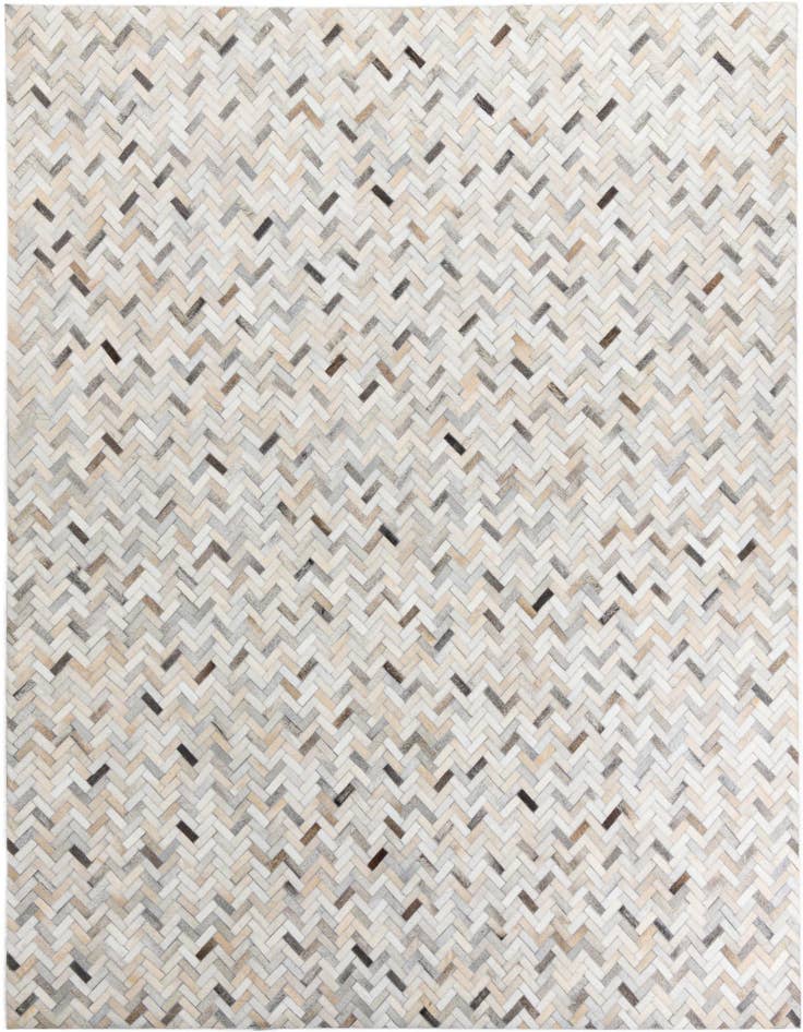 Detail image of 8' 1 x 9' 5 Cowhide Leather Rug