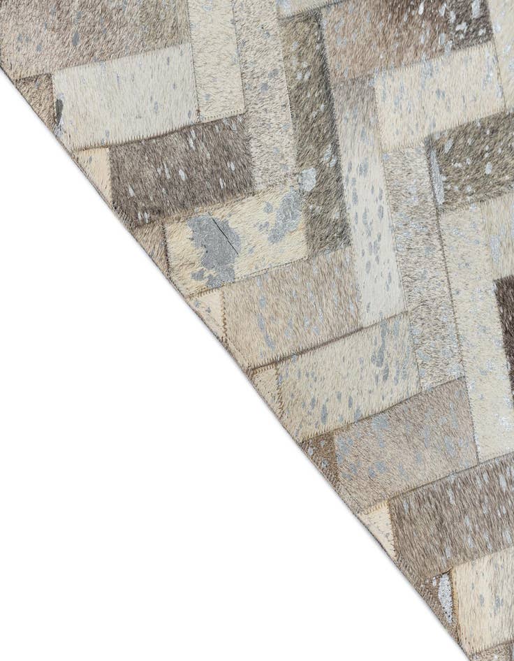 Detail image of 8' x 9' 10 Cowhide Leather Rug