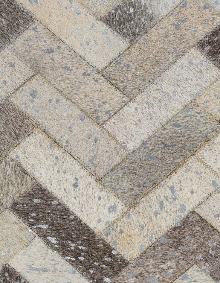 Detail image of 8' x 9' 10 Cowhide Leather Rug