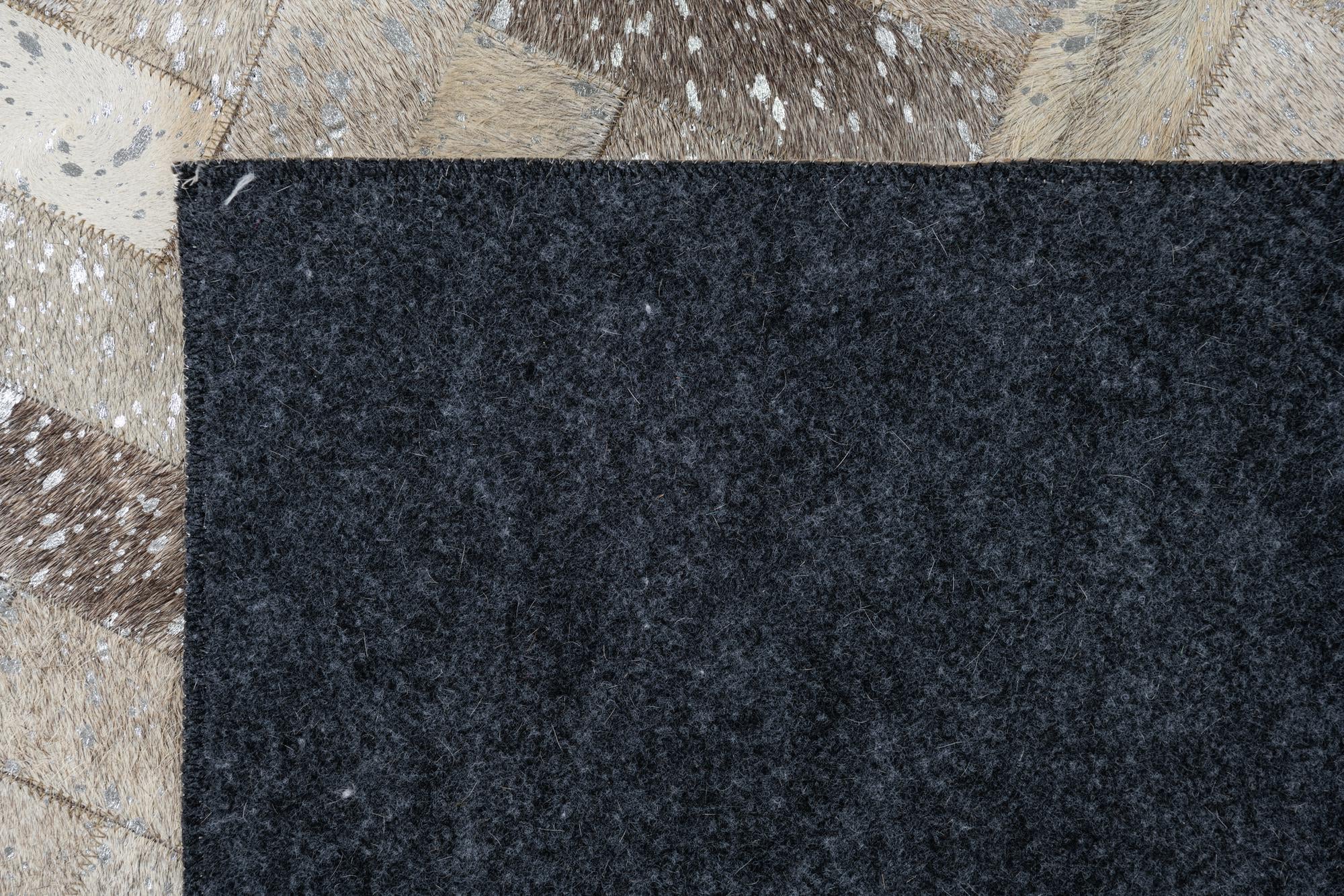8' x 9' 10 Cowhide Leather Rug