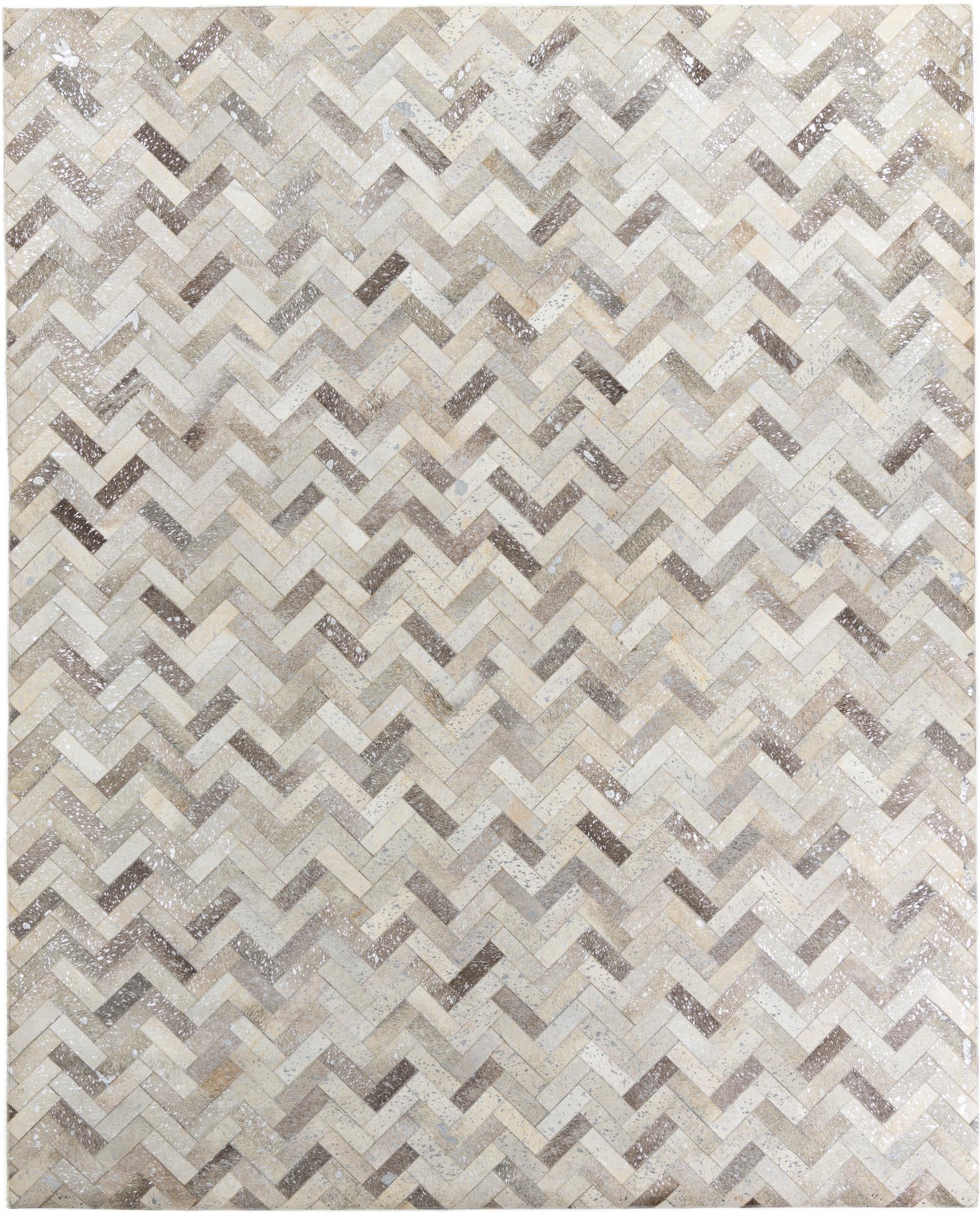 8' x 9' 10 Cowhide Leather Rug