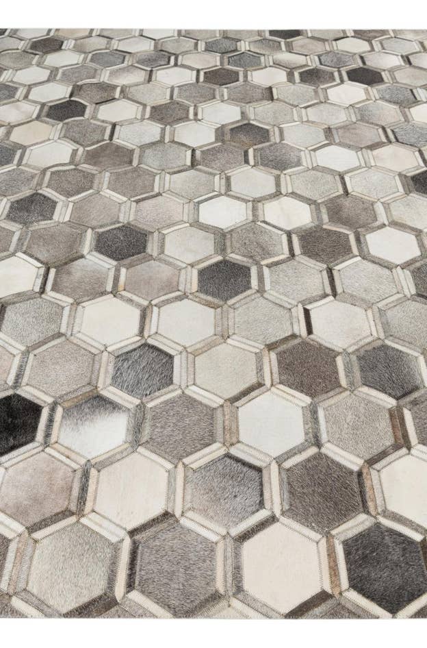 Detail image of 8' 1 x 10' Cowhide Leather Rug