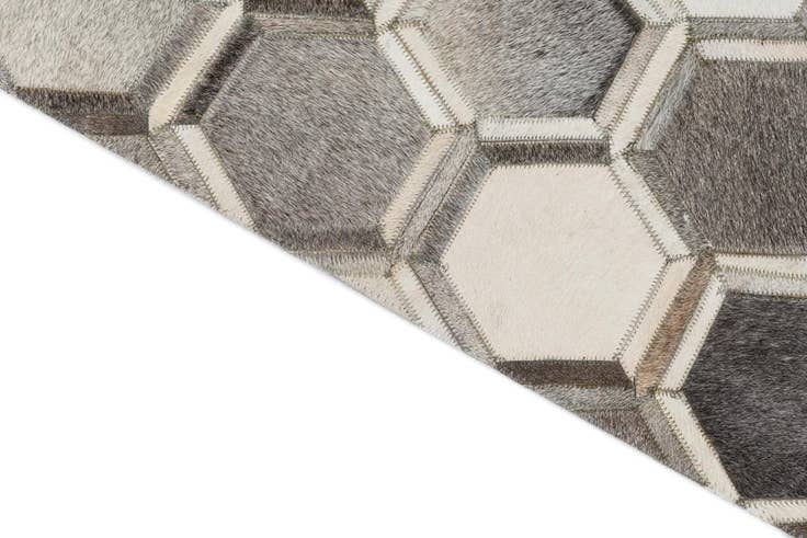 Detail image of 8' 1 x 10' Cowhide Leather Rug