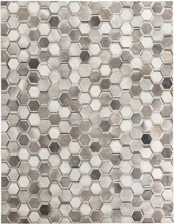 Detail image of 8' 1 x 10' Cowhide Leather Rug