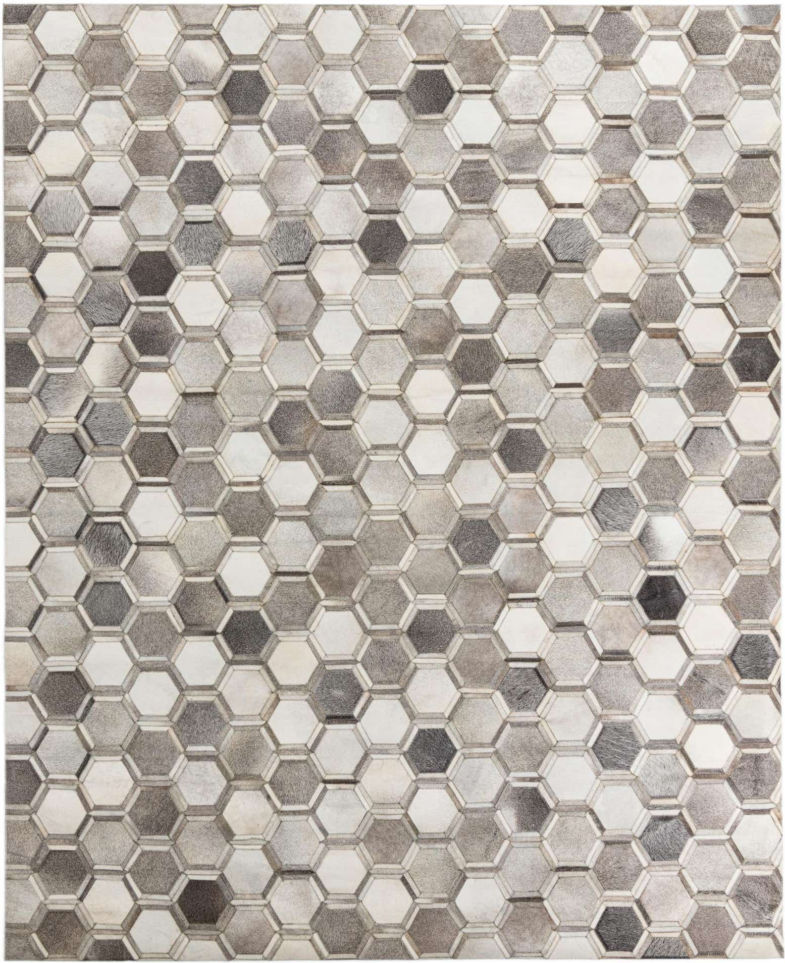 8' 1 x 10' Cowhide Leather Rug