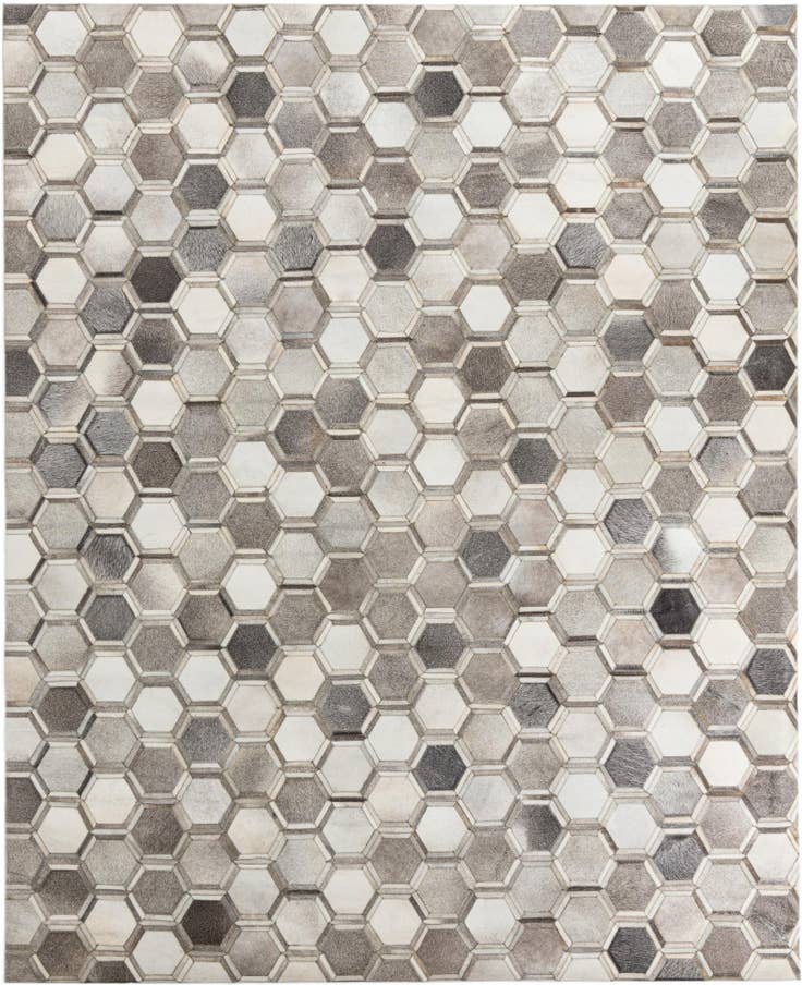 Detail image of 8' 1 x 10' Cowhide Leather Rug
