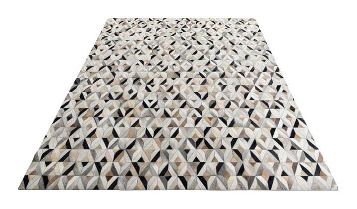 8' x 9' 9 Cowhide Leather Rug