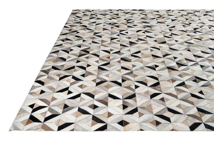 8' x 9' 9 Cowhide Leather Rug
