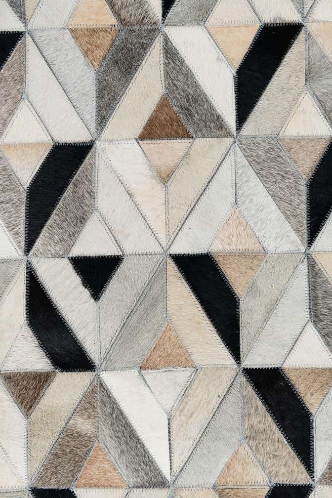 8' x 9' 9 Cowhide Leather Rug