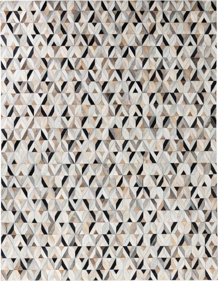 Detail image of 8' x 9' 9 Cowhide Leather Rug
