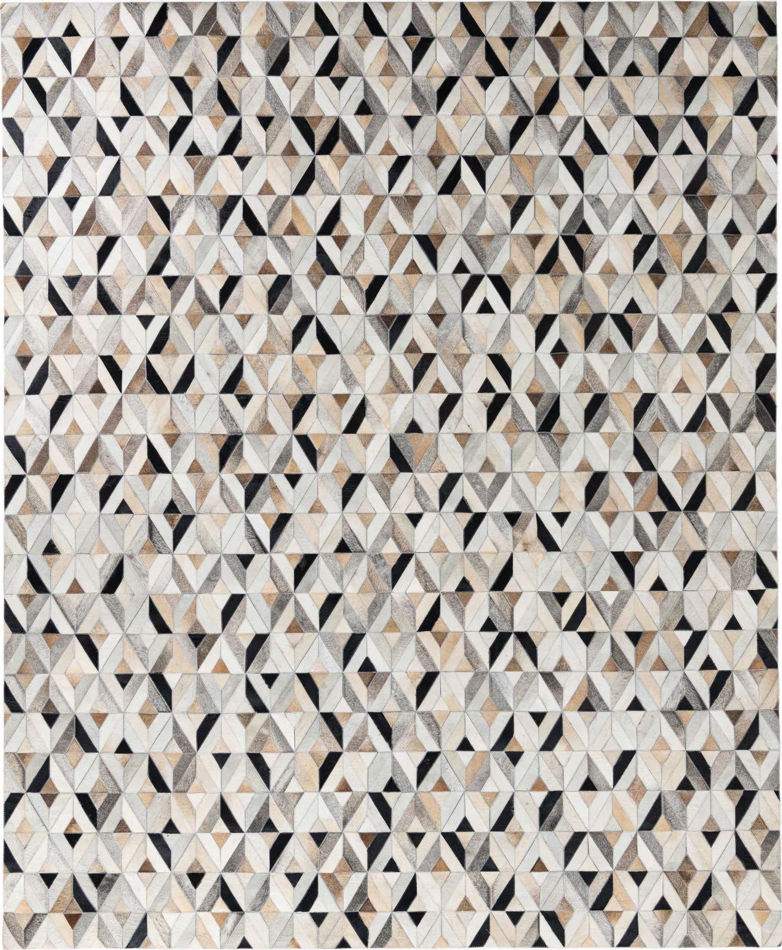 8' x 9' 9 Cowhide Leather Rug