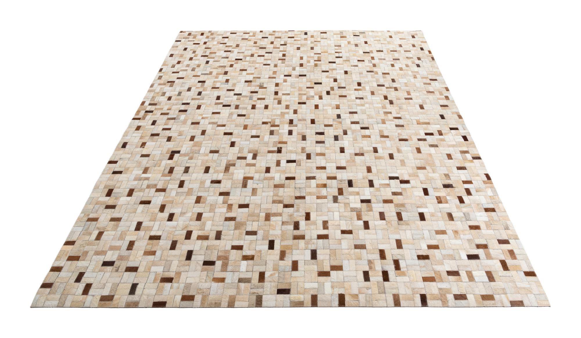 8' x 9' 9 Cowhide Leather Rug