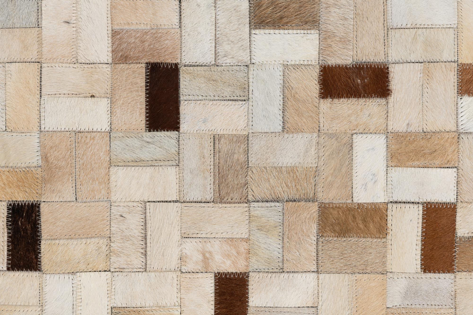 8' x 9' 9 Cowhide Leather Rug