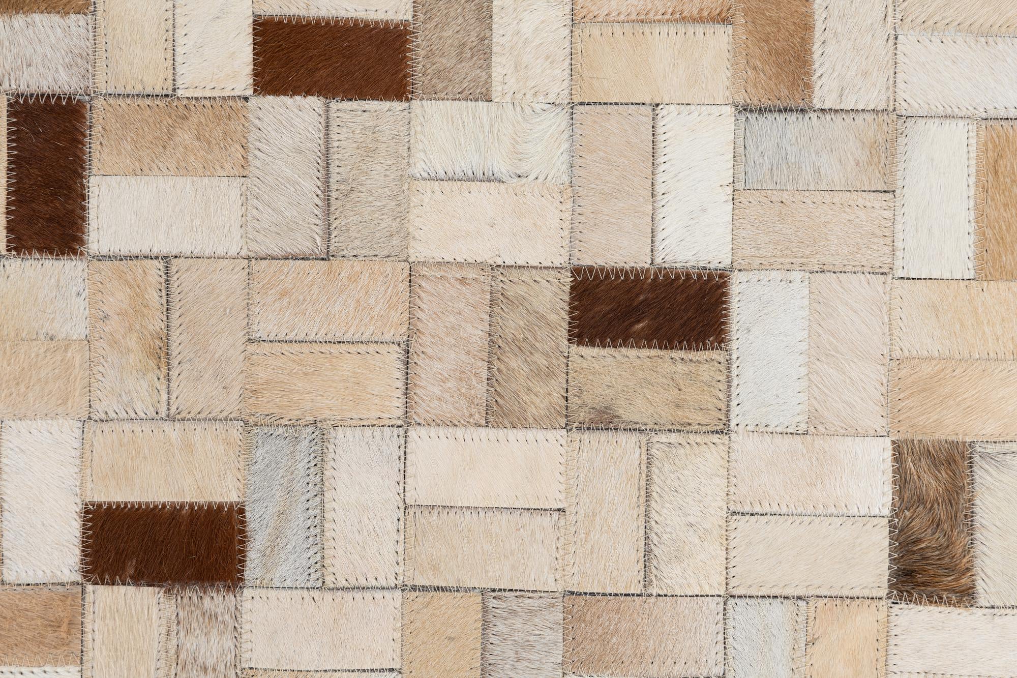 8' x 9' 9 Cowhide Leather Rug