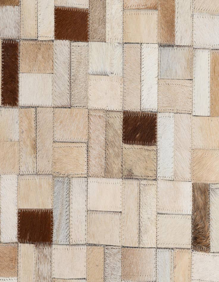 Detail image of 8' x 9' 9 Cowhide Leather Rug