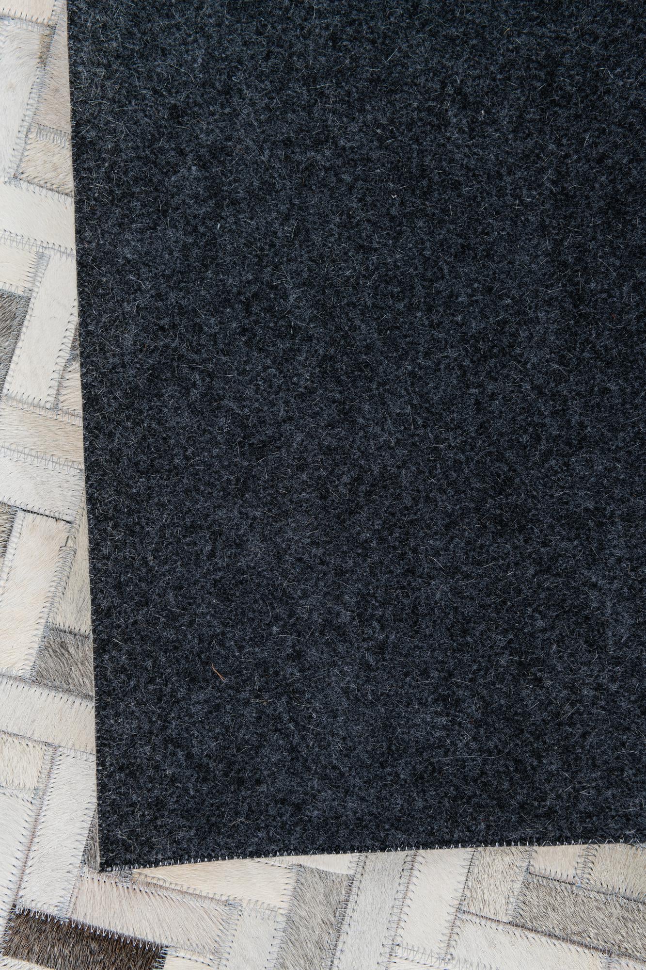 7' 9 x 9' 7 Cowhide Leather Rug